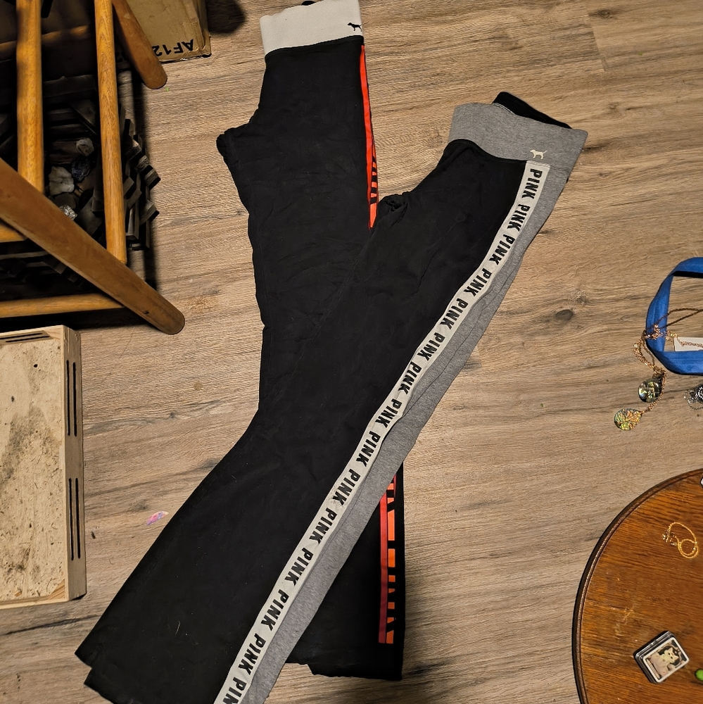 Victoria's Secret PINK yoga pants (flare) 2 pairs